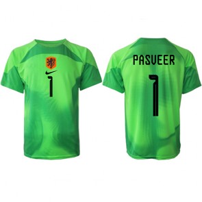 Netherlands Remko Pasveer #1 Goalkeeper Replica Home Stadium Shirt World Cup 2022 Short Sleeve